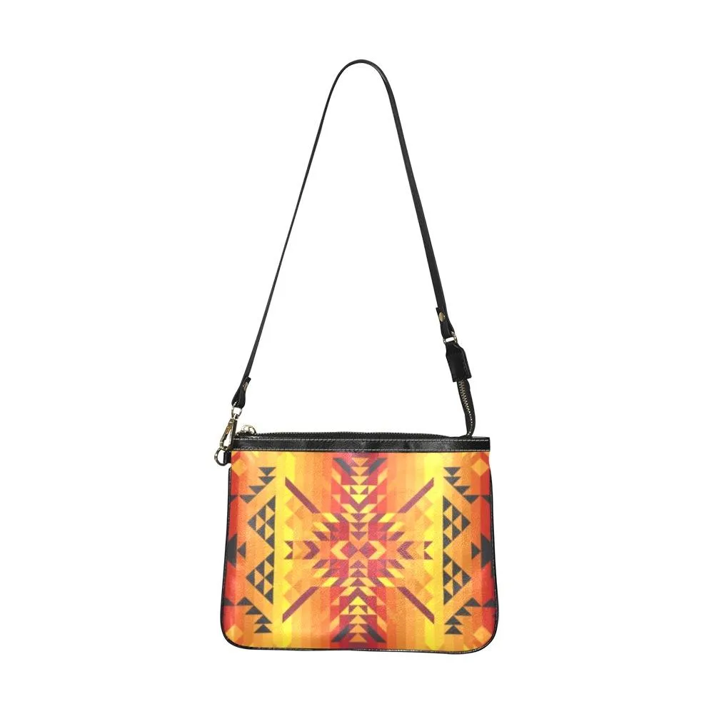 Desert Geo Yellow Red Small Shoulder Bag