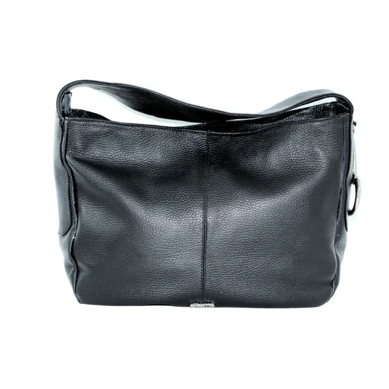 DITOMO Black Leather Shoulder Bag Bit Detail