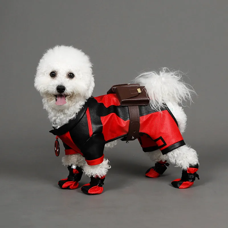 Dogpool Cosplay Deadpool 3 Dog Costume Outfit Halloween Puppy Suit