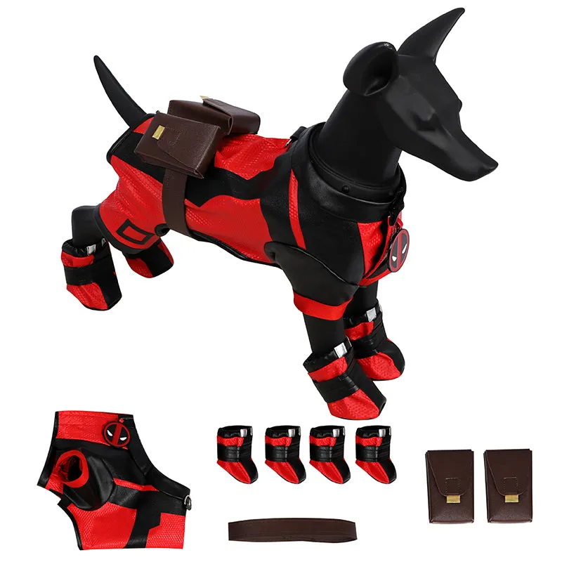 Dogpool Cosplay Deadpool 3 Dog Costume Outfit Halloween Puppy Suit