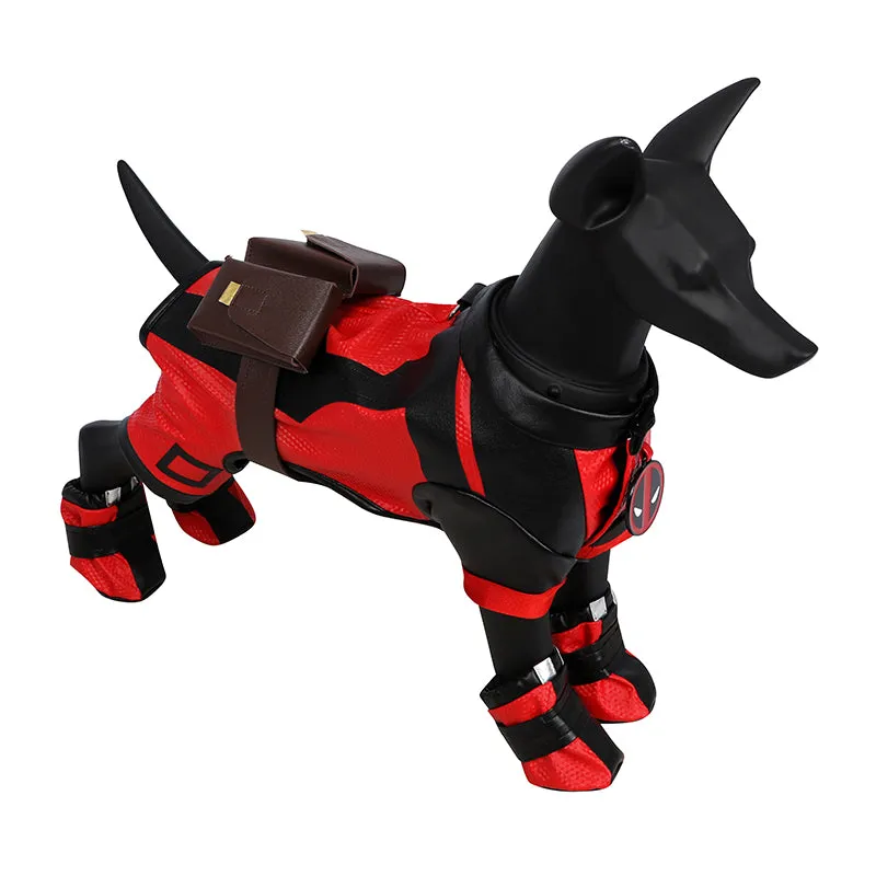 Dogpool Cosplay Deadpool 3 Dog Costume Outfit Halloween Puppy Suit