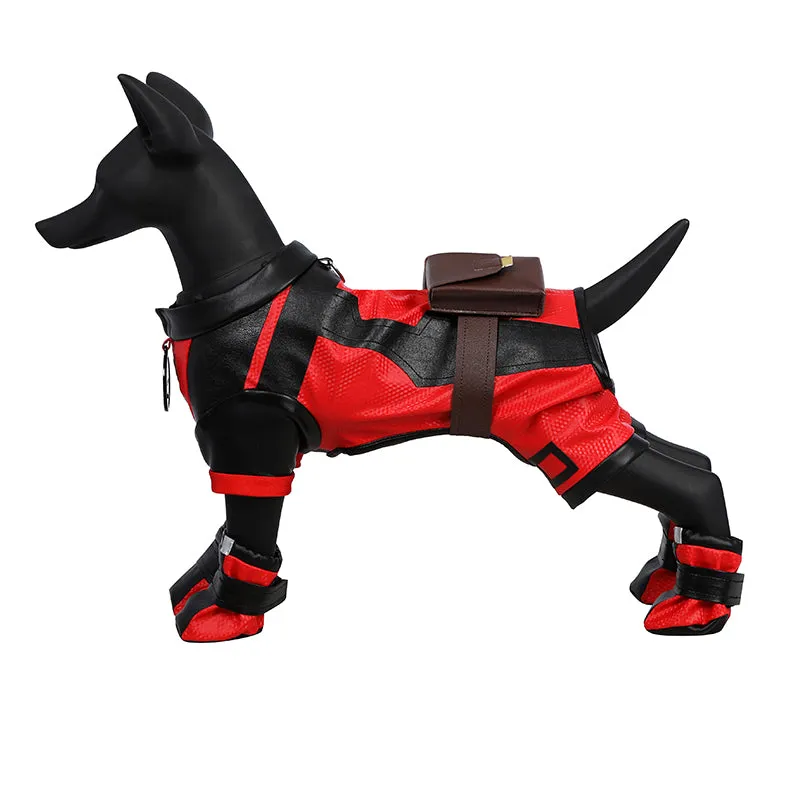 Dogpool Cosplay Deadpool 3 Dog Costume Outfit Halloween Puppy Suit