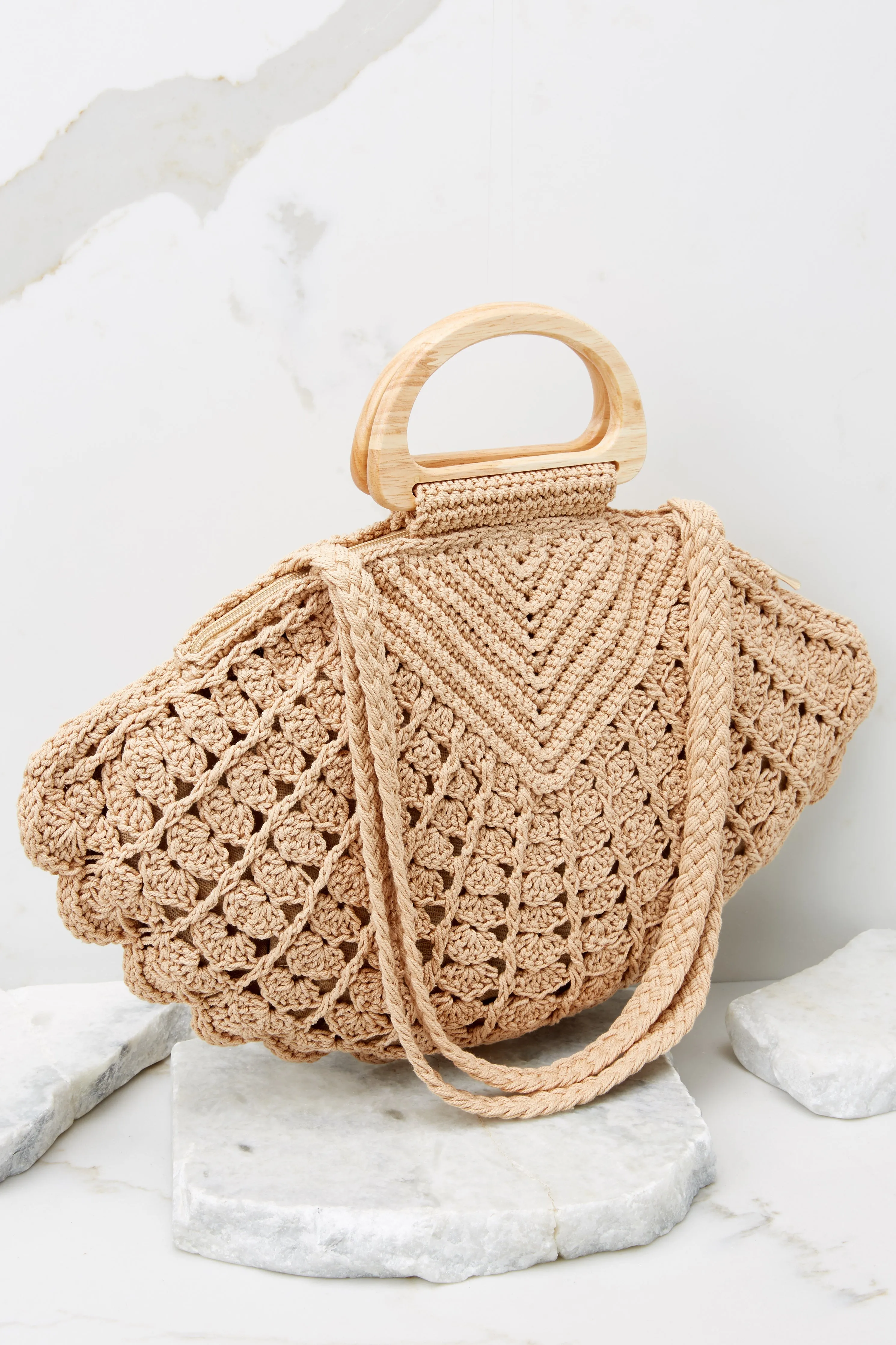 Dream In The Sand Light Tan Crochet Bag