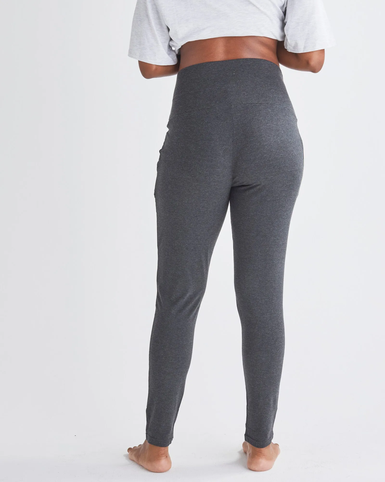 Eden Ultra Soft Maternity Jogger Pants in Charcoal