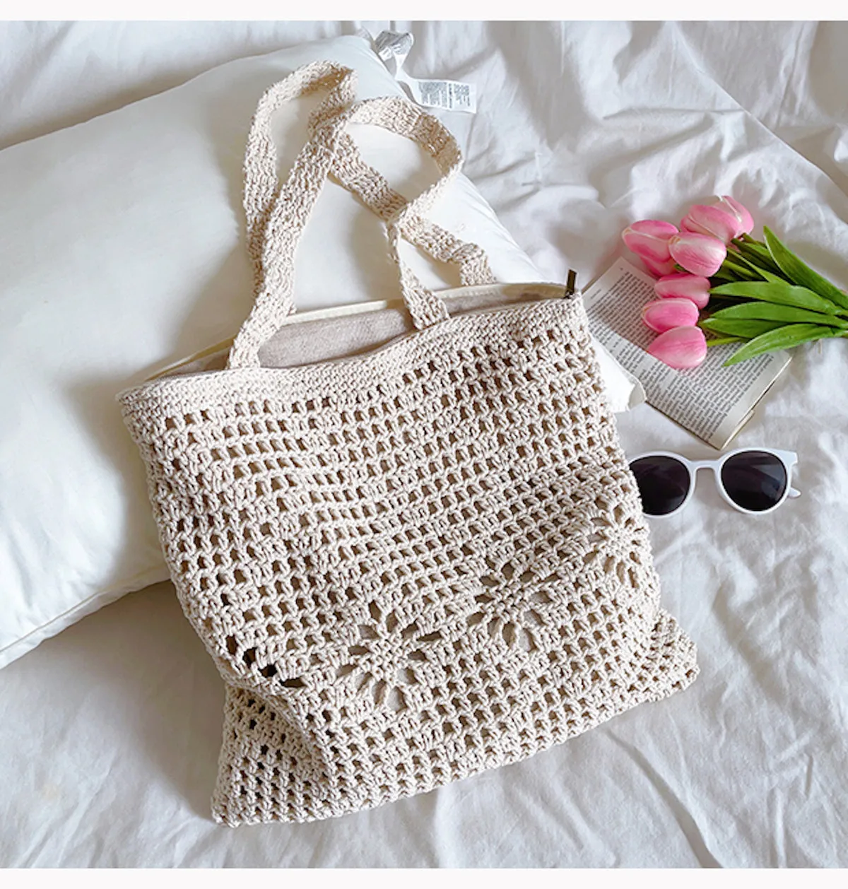 Elena Handbags Artsy Cotton Knitted Shoulder Bag