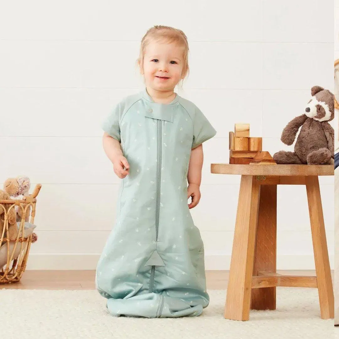 ergoPouch Organic All Year Short Sleeved 2 in 1 Sleeping Suit Bag - Sage - 1.0 TOG