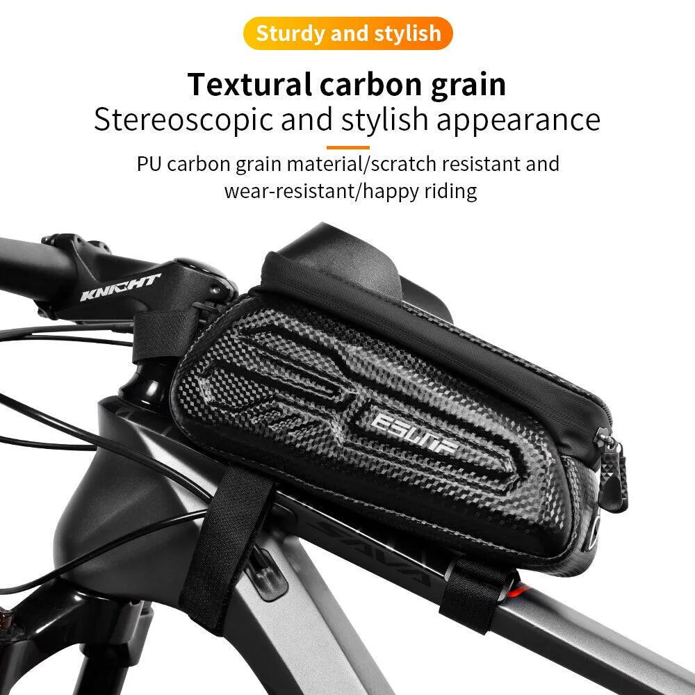 ESLNF Bicycle Bag Waterproof Touch Screen Cycling Bag Top Front Tube Frame MTB Road Bike Bag 6.5 Phone Case Bike Accessories