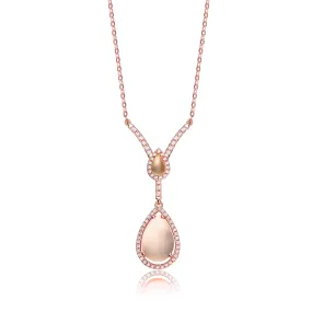 Estelle Gold Plated Champagne Teardrop Necklace