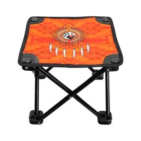 Fancy Orange Feather Directions Folding Fishing Stool