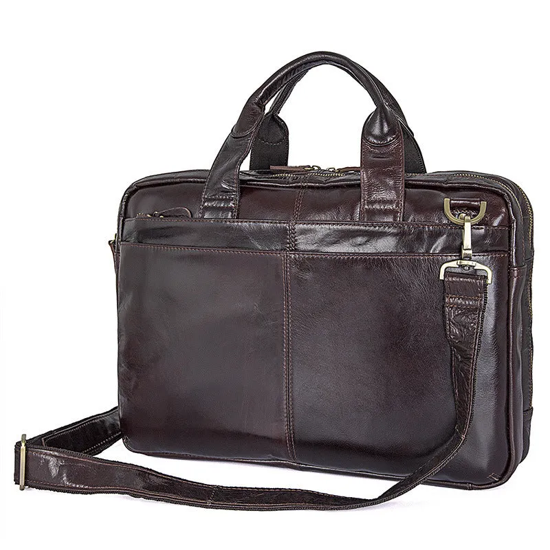 Fashion Vintage Leather Business Briefcase for Men 7092