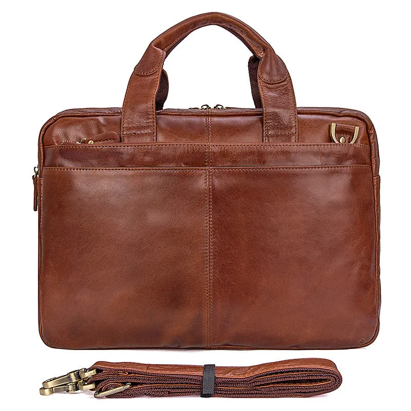 Fashion Vintage Leather Business Briefcase for Men 7092