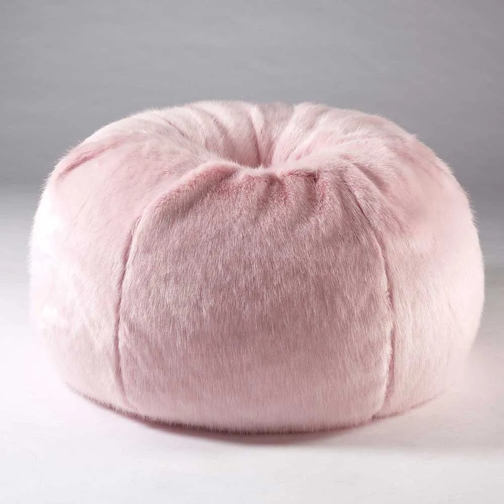 Faux Fur Bean Bag Pink by Katrina Hampton