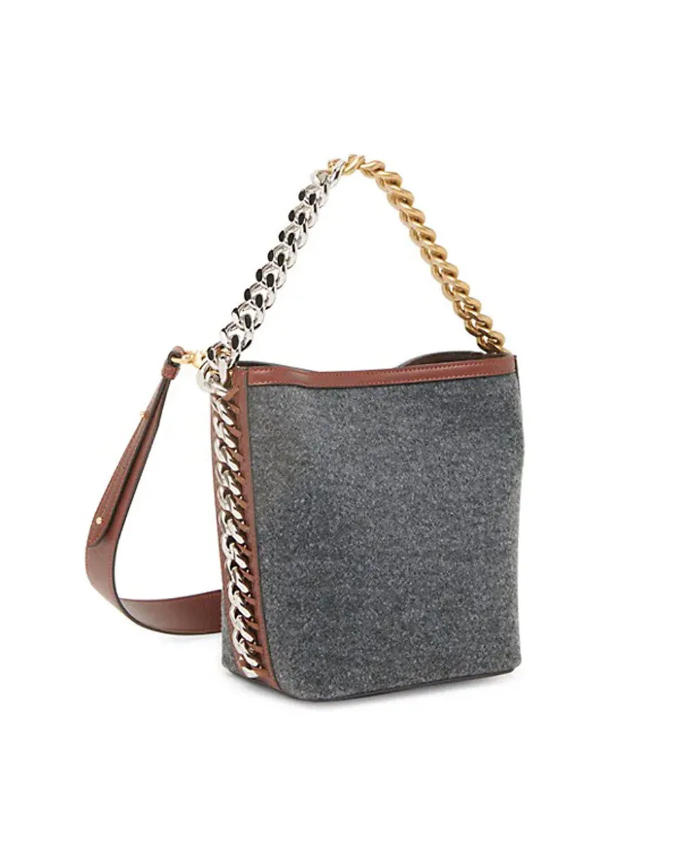 Felt & Alter Mat Bucket Bag in Grey Melange