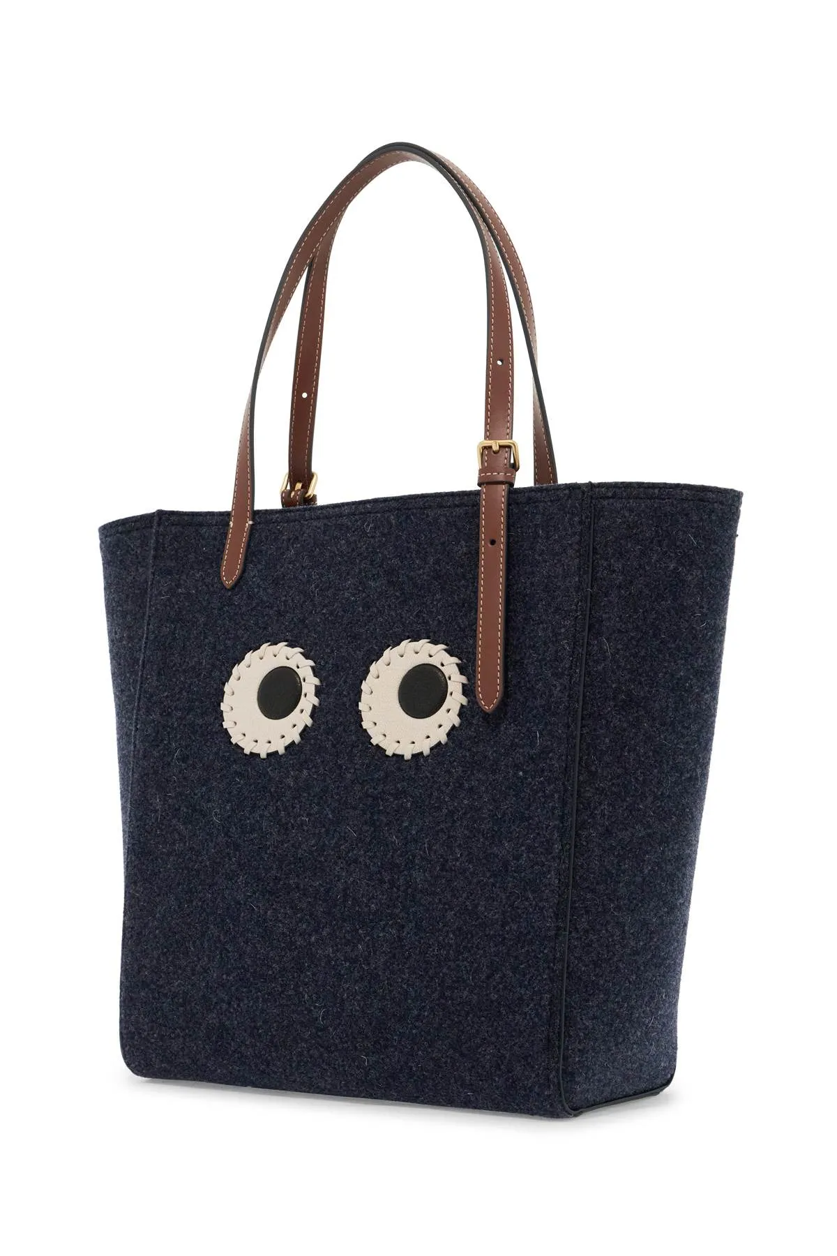 felt tote bag with eyes design