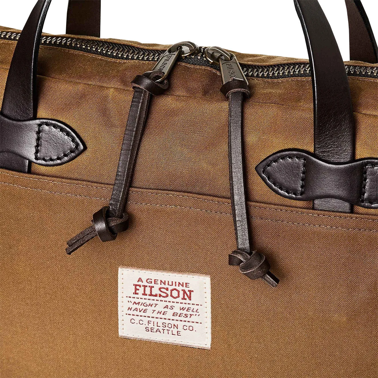 Filson Tin Cloth Compact Briefcase Dark Tan