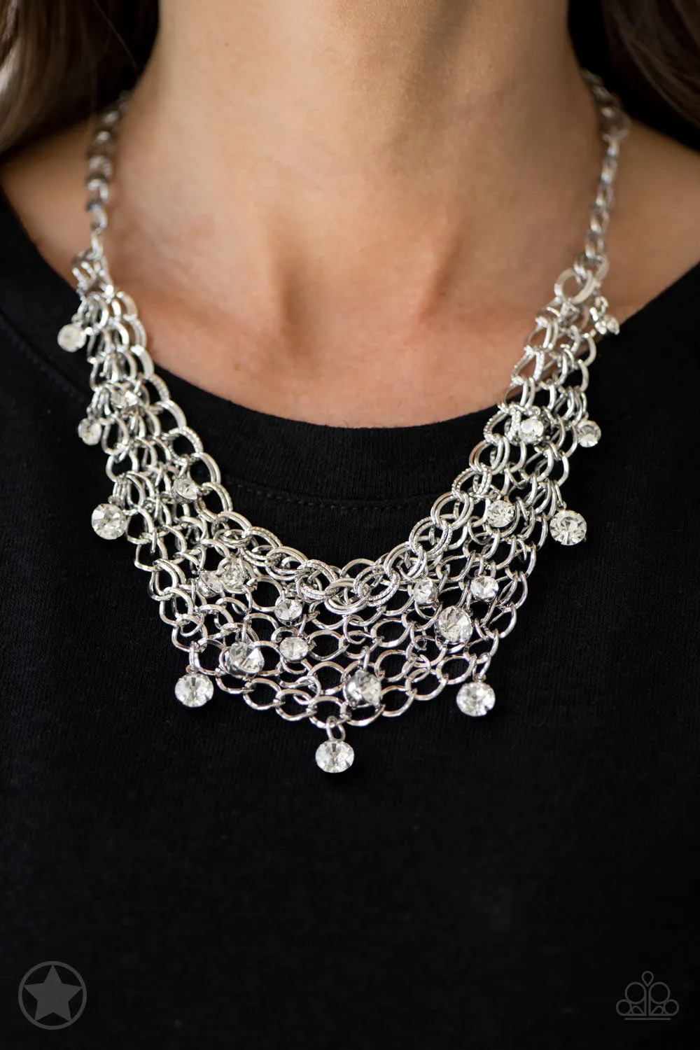 Fishing for Compliments - Silver Necklace - Paparazzi Accessories