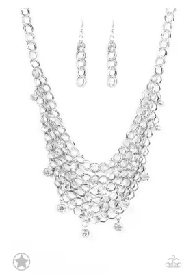 Fishing for Compliments - Silver Necklace- Paparazzi Accessories