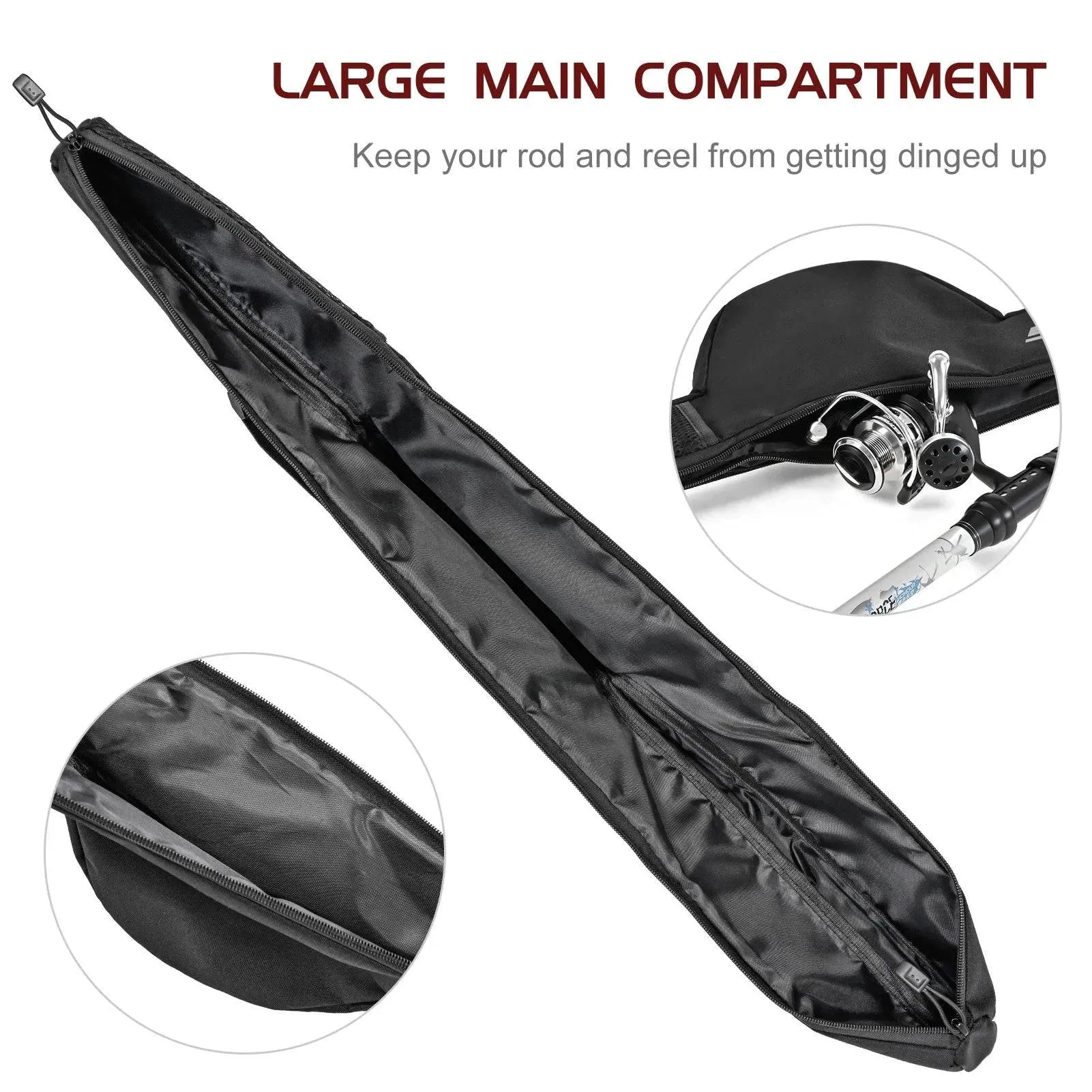 Fishing Rod Bag 85cm/106cm/126cm Fishing Rod Reel Bag Pole Shoulder Storage Bag Portable Rod Tackle Tool Carrier