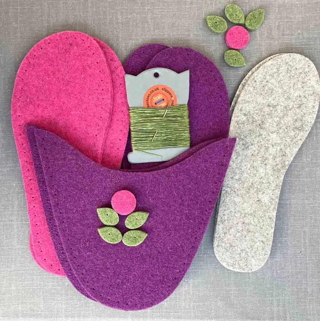 Flora Felt Slipper Kit