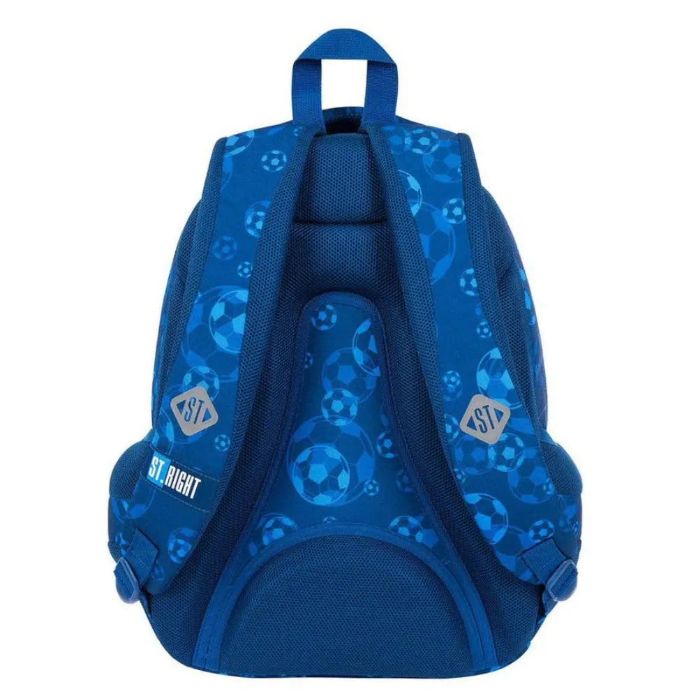 Football Blue 17 Inch School Bag | Spacious and Durable Backpack for Boys