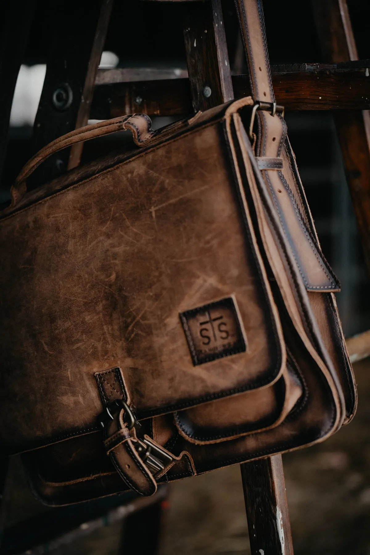 'Foreman' Leather Portfolio / Briefcase by STS Ranchwear