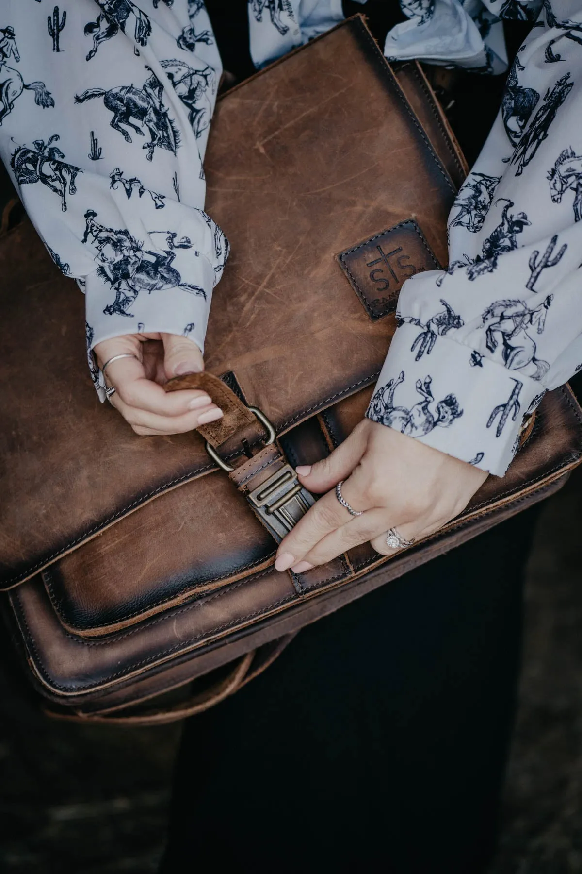 'Foreman' Leather Portfolio / Briefcase by STS Ranchwear