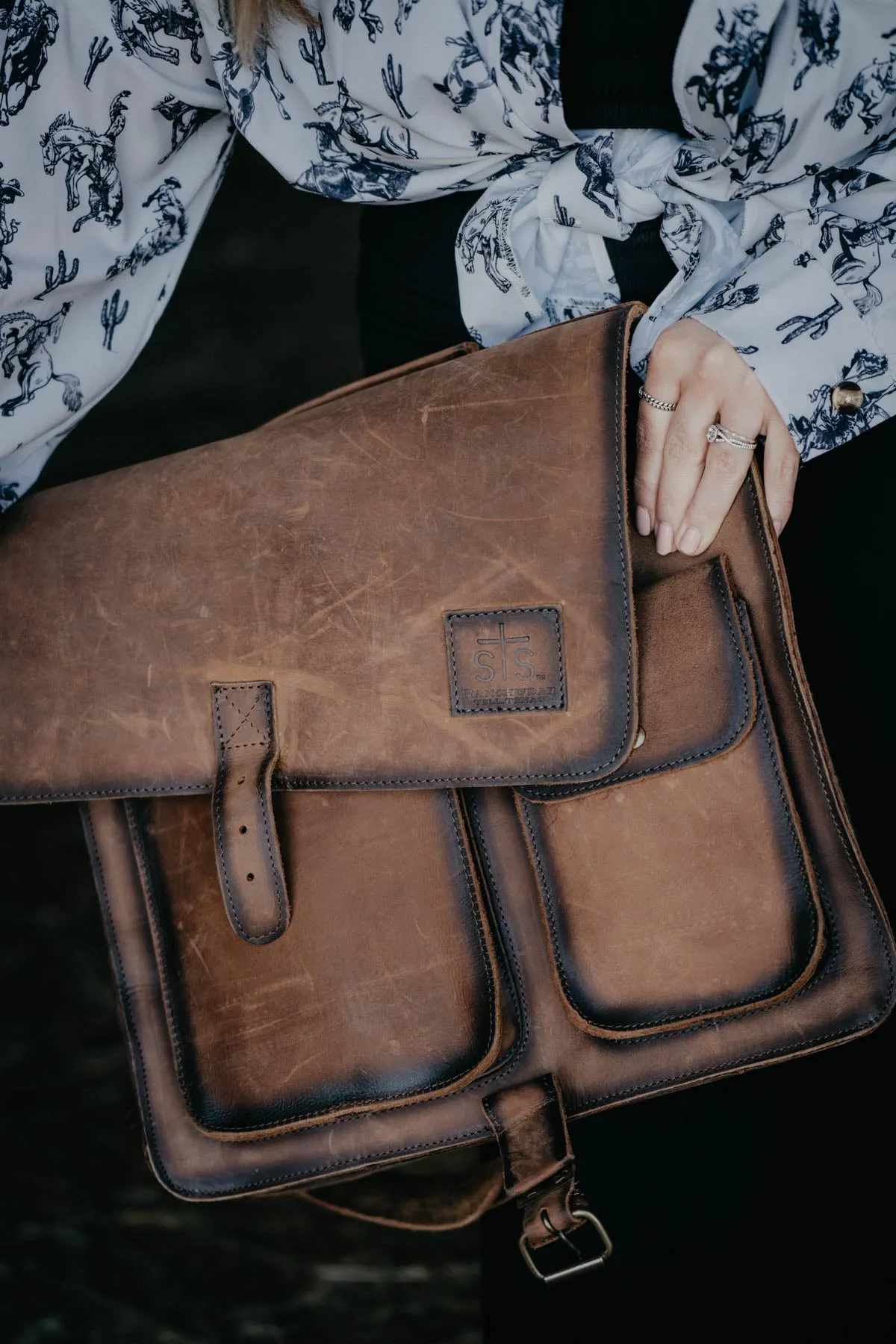 'Foreman' Leather Portfolio / Briefcase by STS Ranchwear