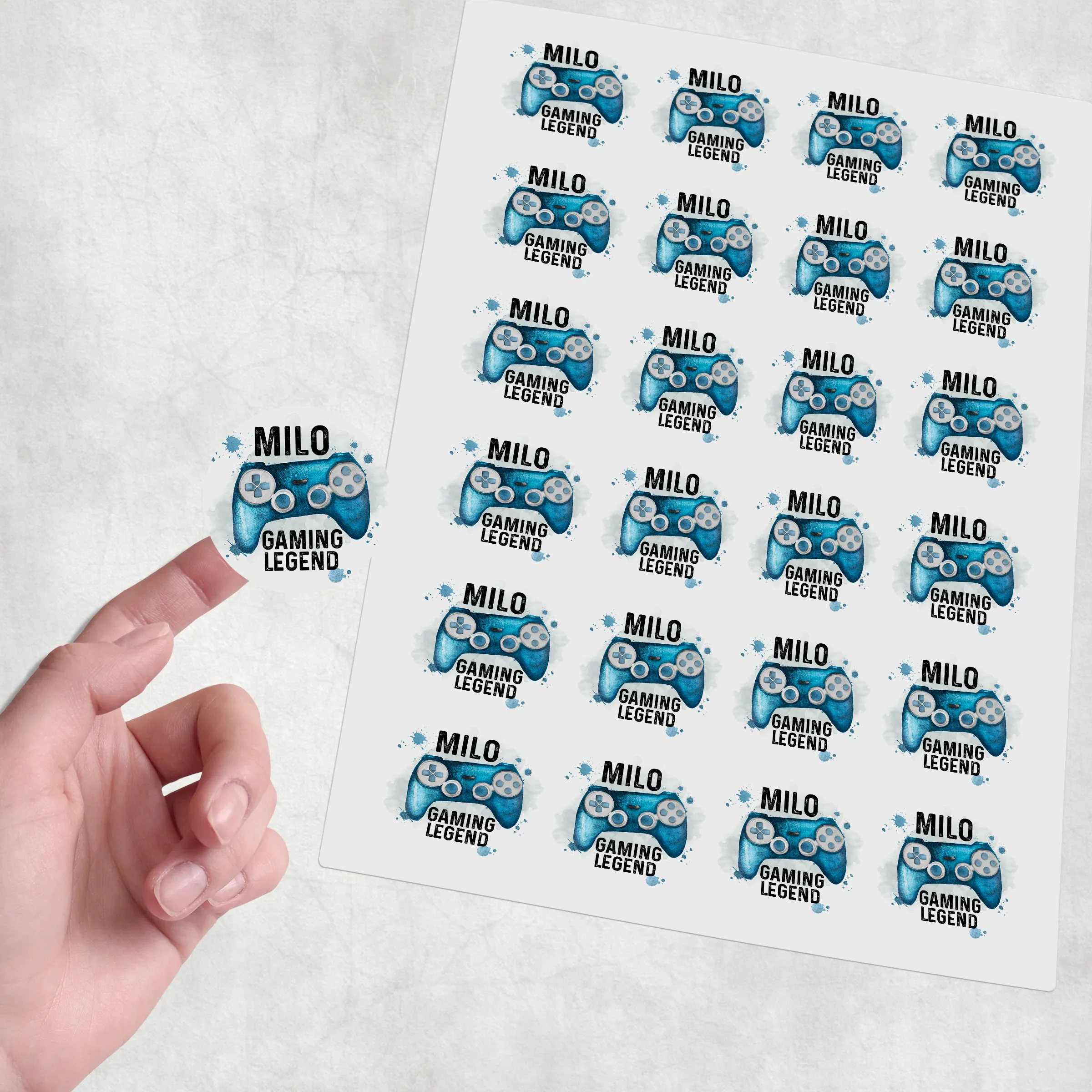 Gaming Legend Personalised Gift Stickers