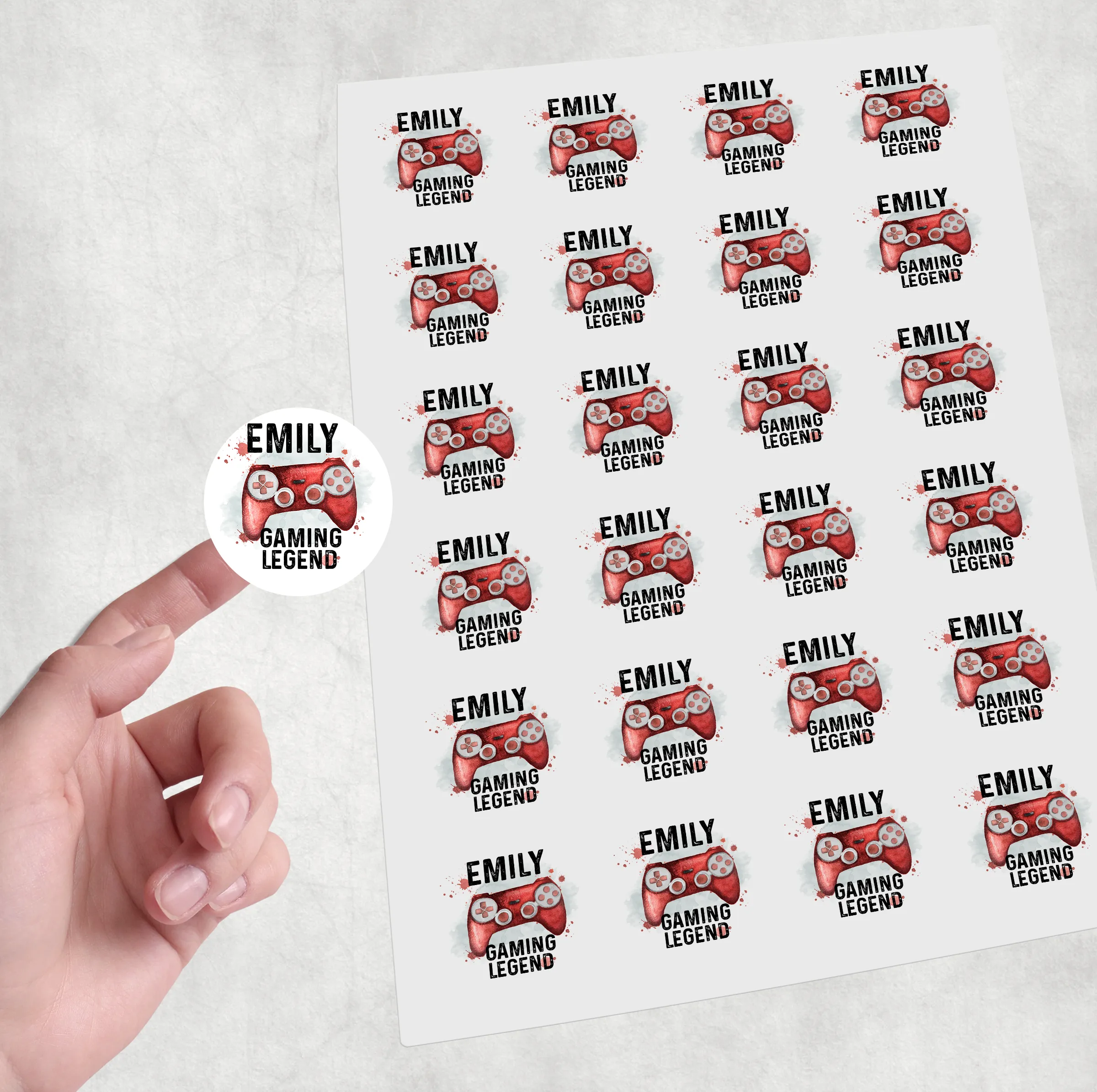 Gaming Legend Personalised Gift Stickers