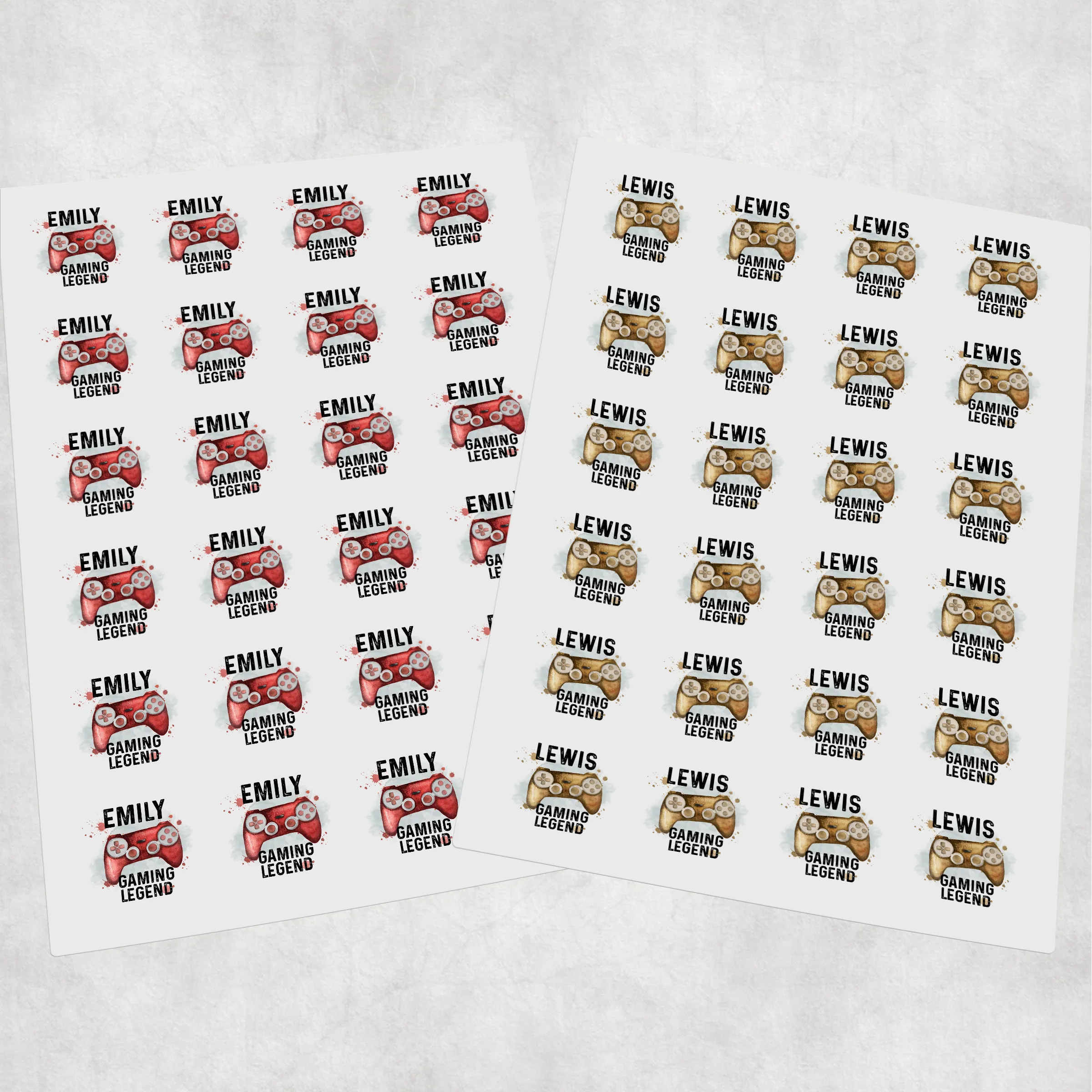 Gaming Legend Personalised Gift Stickers