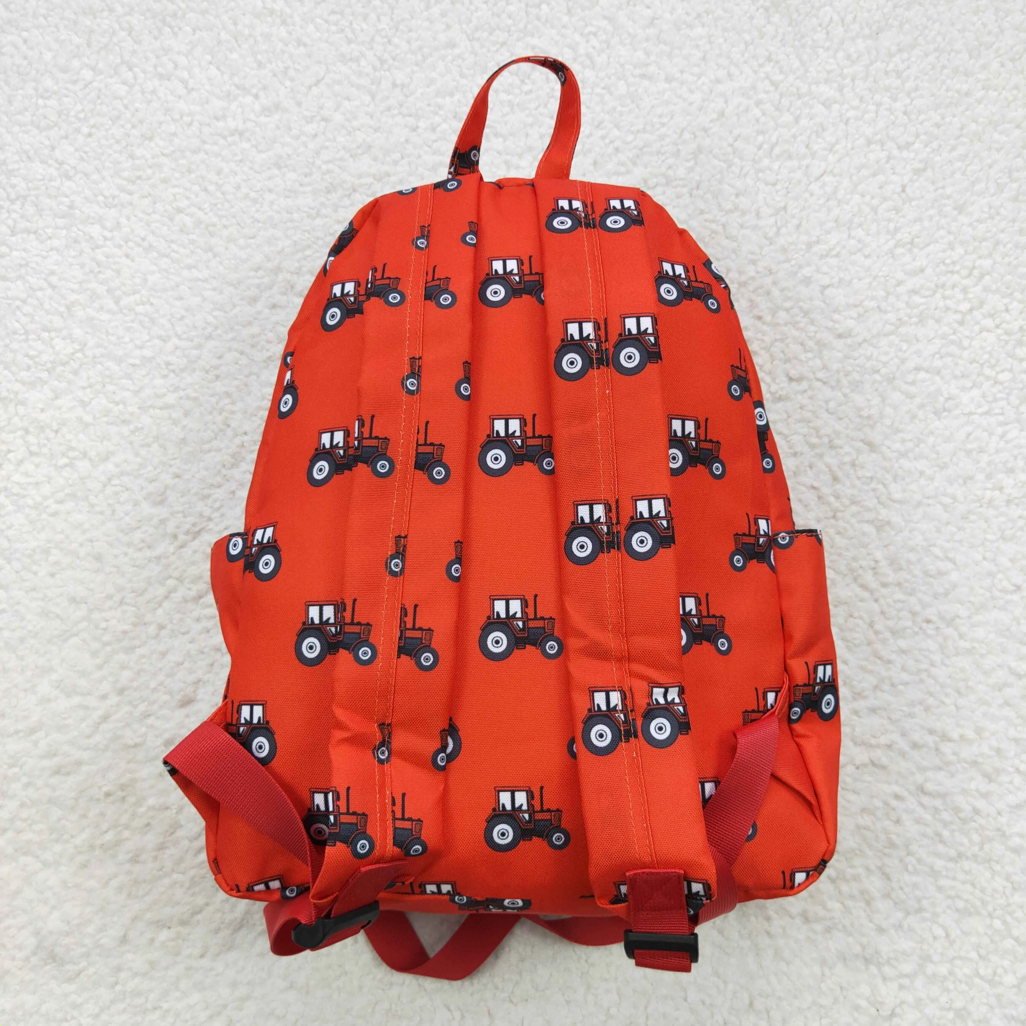 garm tractors print backpack red bag BA0122