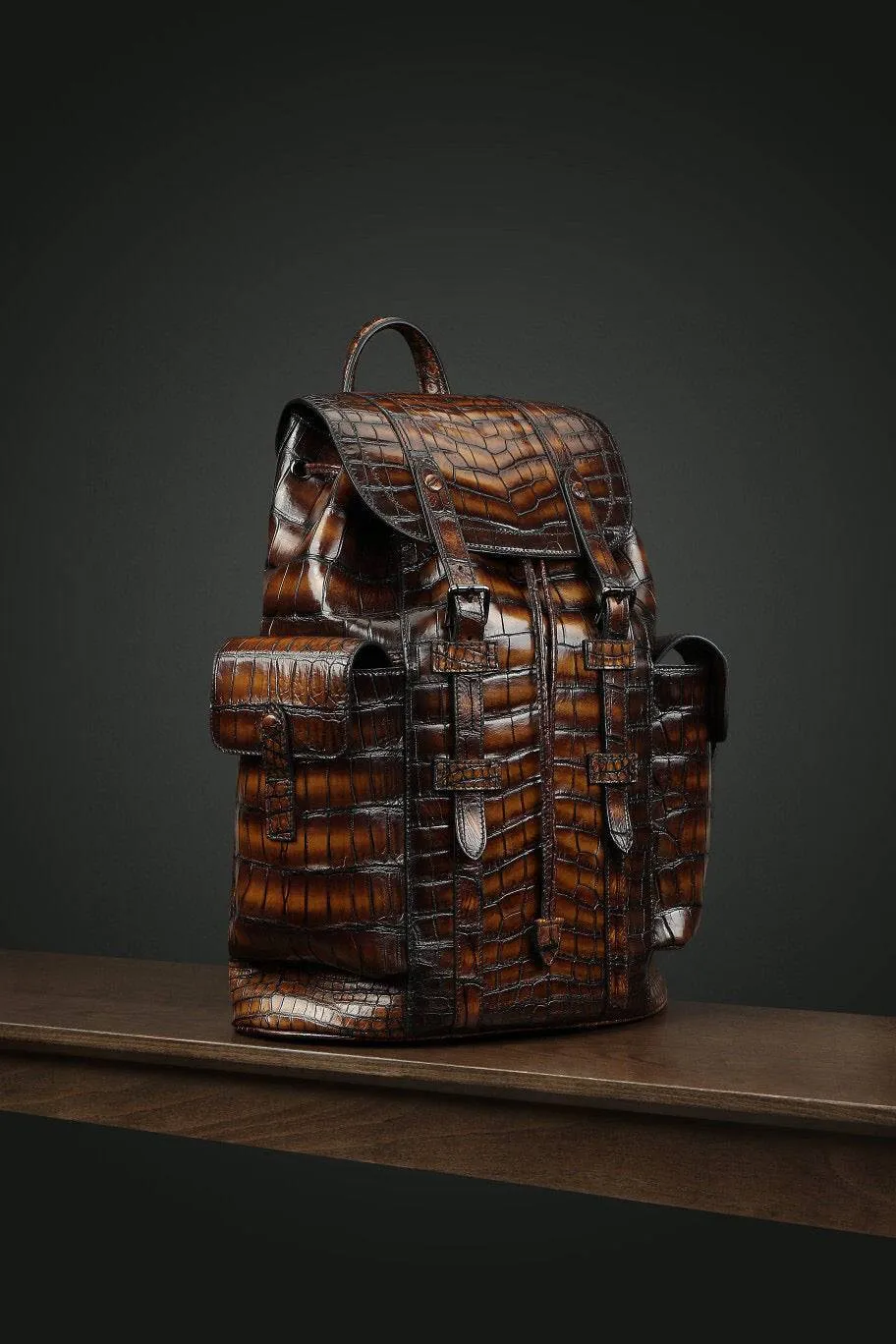 Genuine Crocodile Leather Backpack