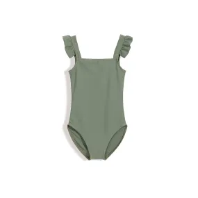 Girls' swimsuit KHAKI