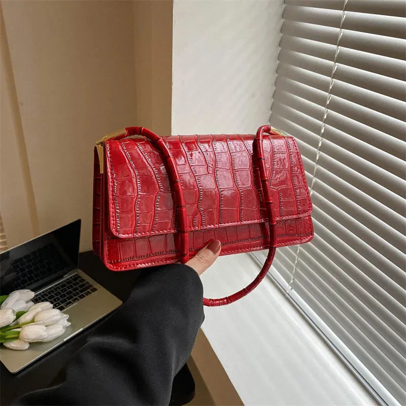 Glossy Pattern Shoulder Bags