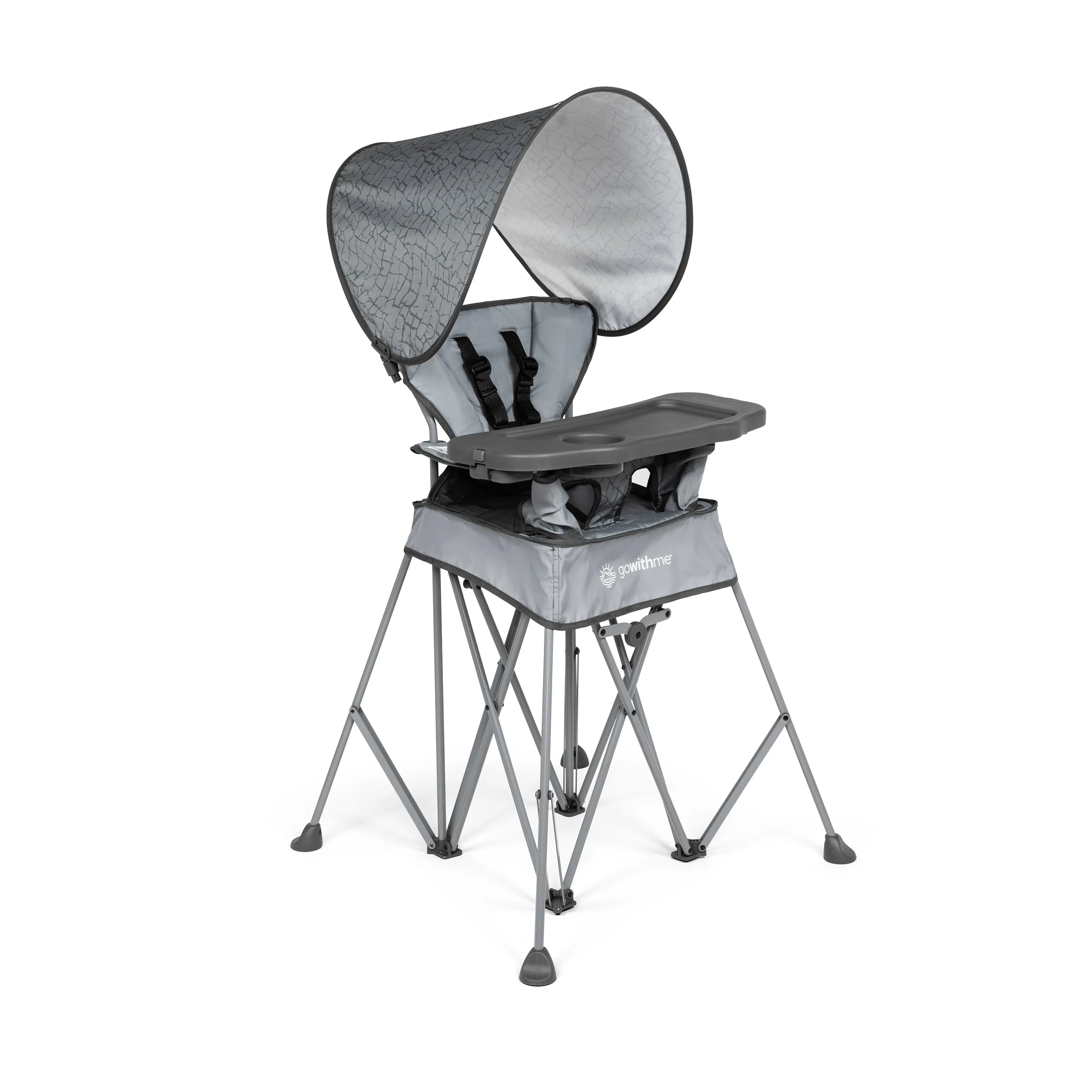 Go With Me® Uplift Deluxe Portable High Chair with Canopy - Elephant Grey