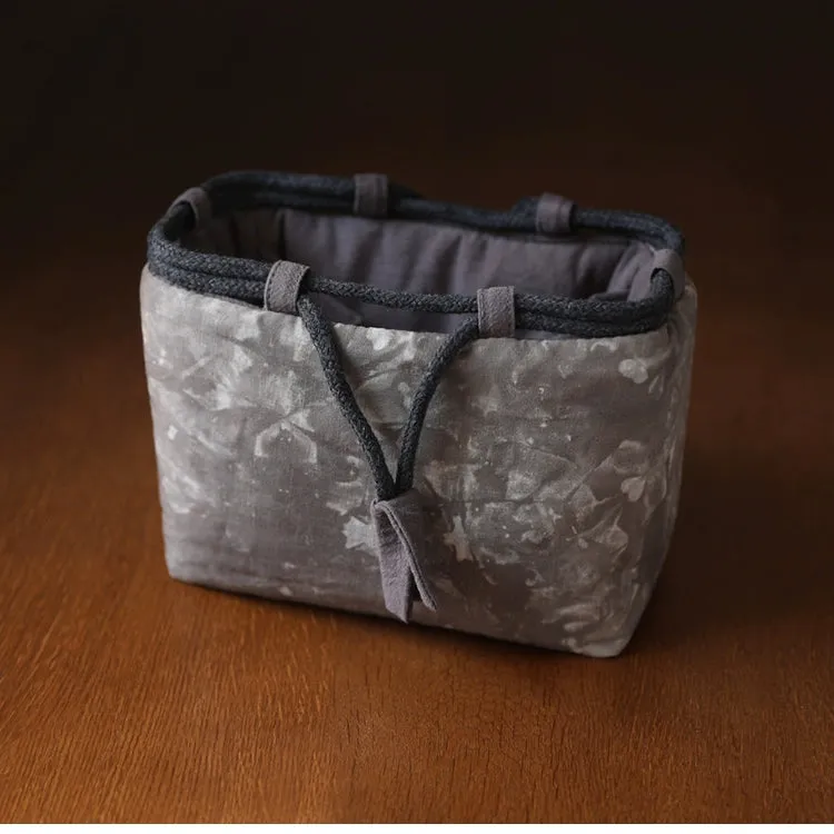 Gohobi Large Dyed Fabric Teaware Storage Travel Bag