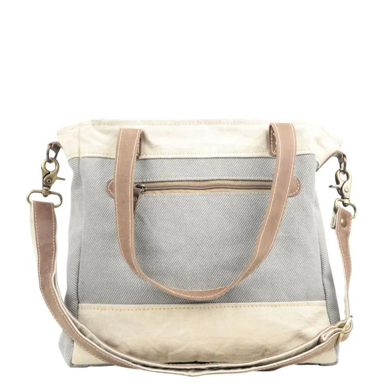 Grey & Cream Crossbody Bag