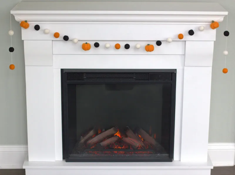 Halloween Pumpkin Garland- Orange & Black