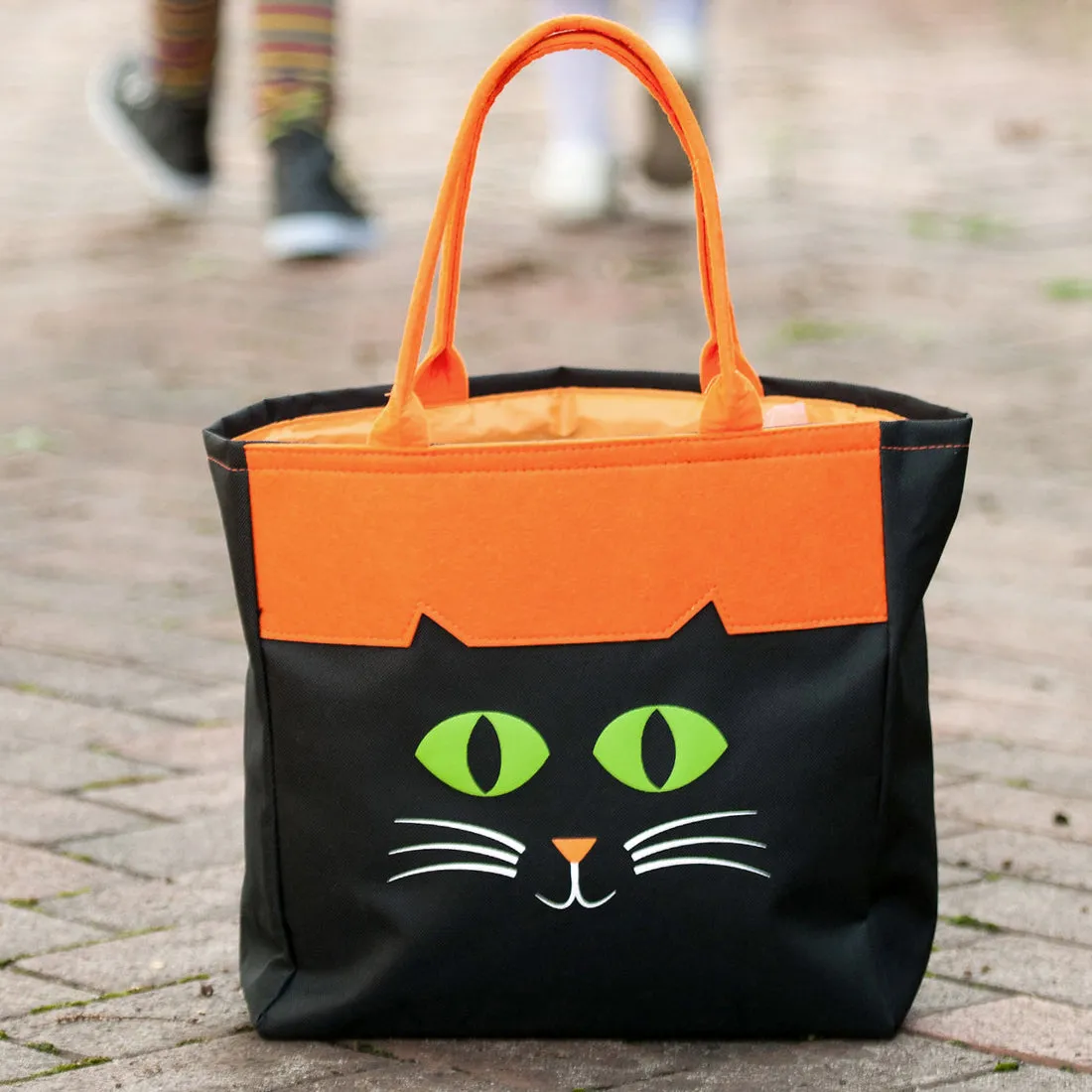 Halloween Trick or Treat Black Cat Character Tote Bag