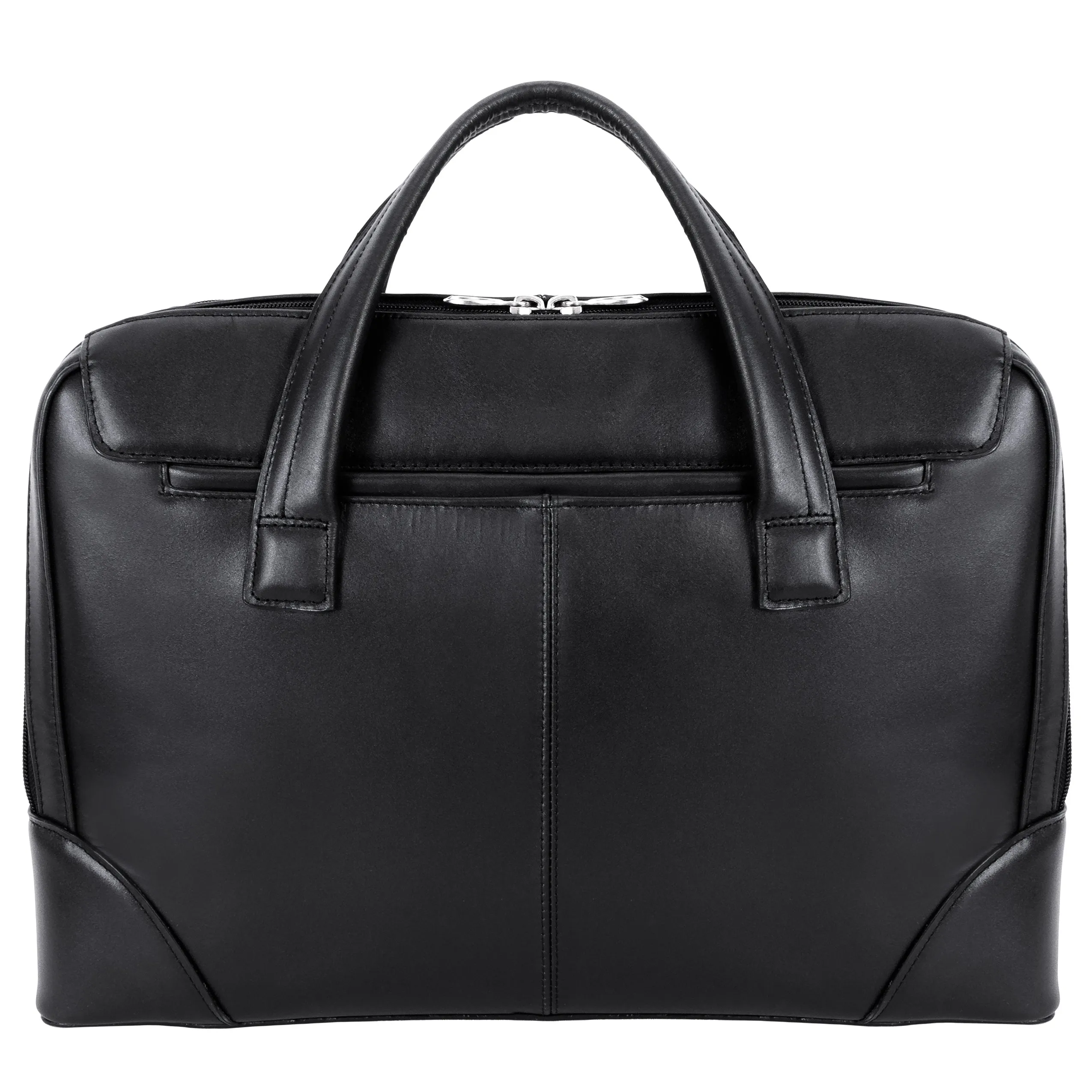 HARPSWELL | 17” Leather Dual-Compartment Laptop Briefcase