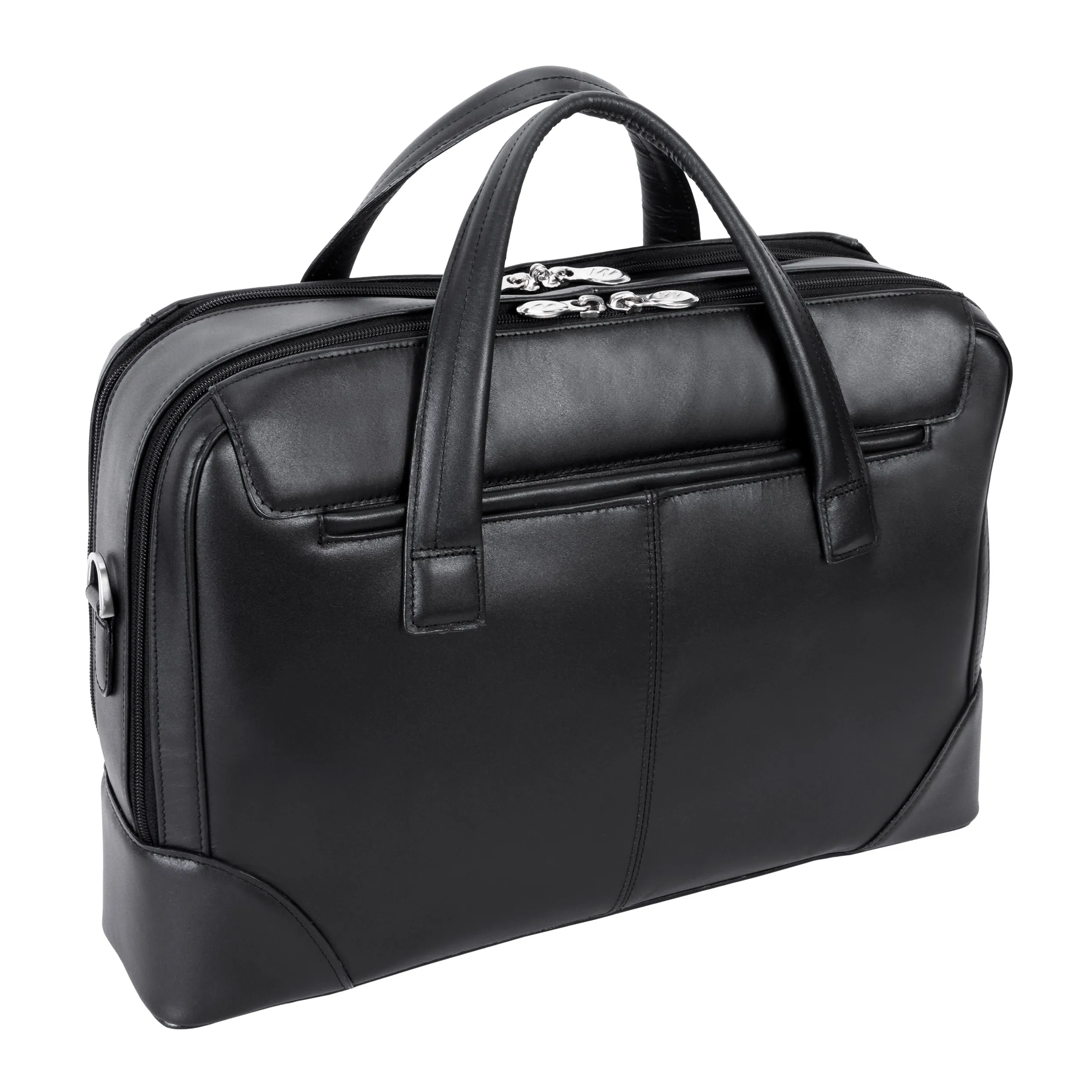 HARPSWELL | 17” Leather Dual-Compartment Laptop Briefcase