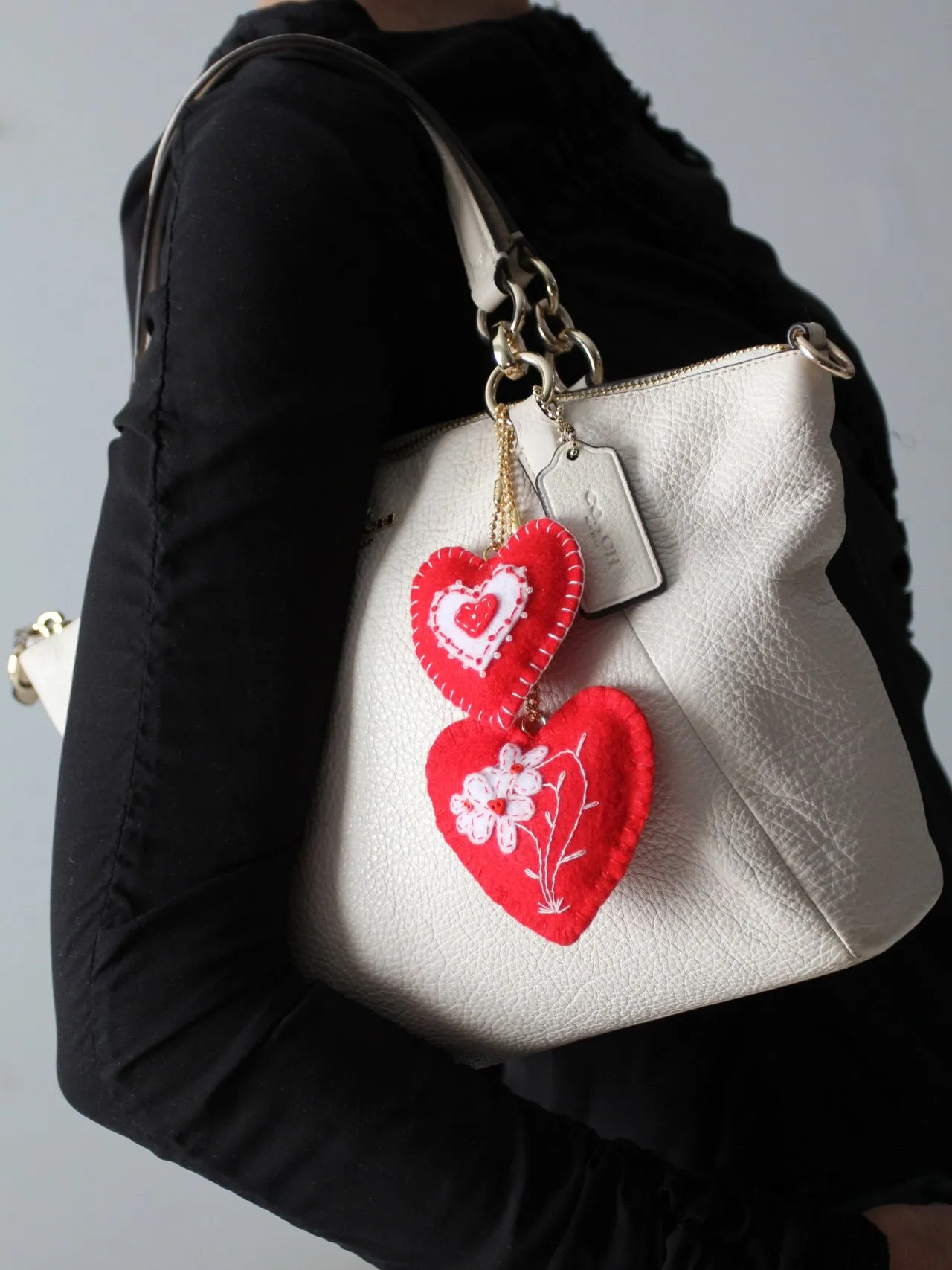 heart bag charms