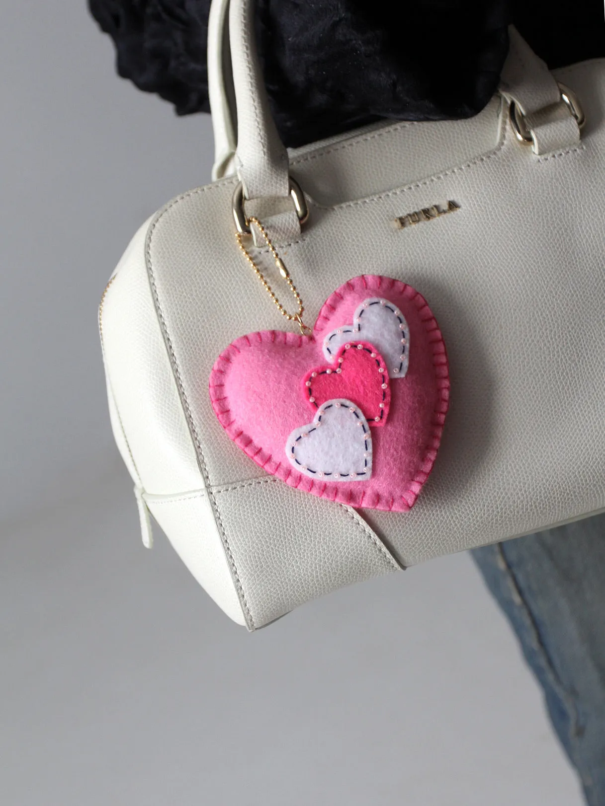 heart bag charms