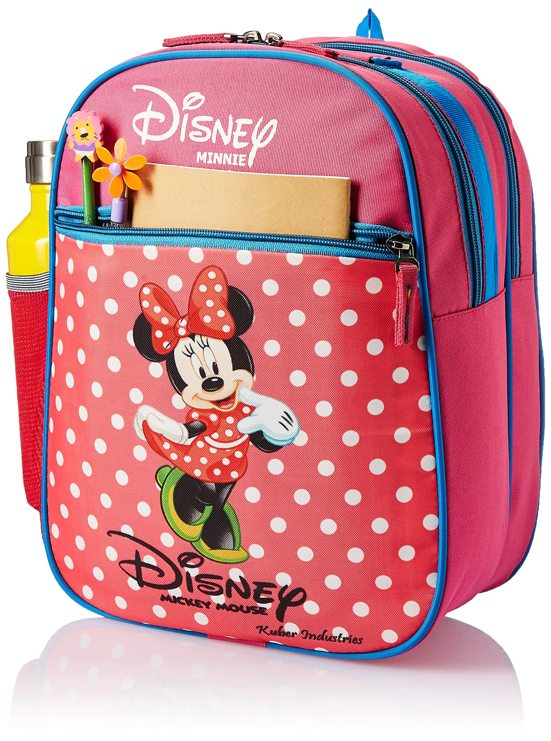 Heart Home Disney Frozen School Bag | Kids School Bags | Student Bookbag | School Bag for Girls & Boys | School Backpack for Kids | 3 Compartments School Bag | Pink