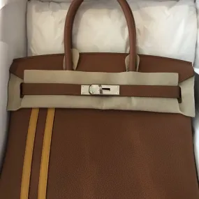 Hermès Birkin Limited Edition 30 Gold/Ambre Officier Togo Palladium Hardware PHW