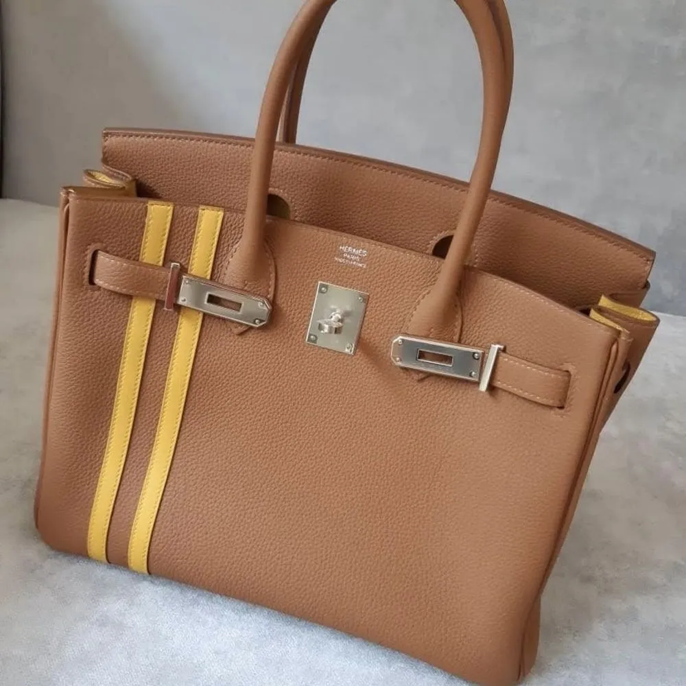 Hermès Birkin Limited Edition 30 Gold/Jaune Ambre Officier Togo Palladium Hardware PHW