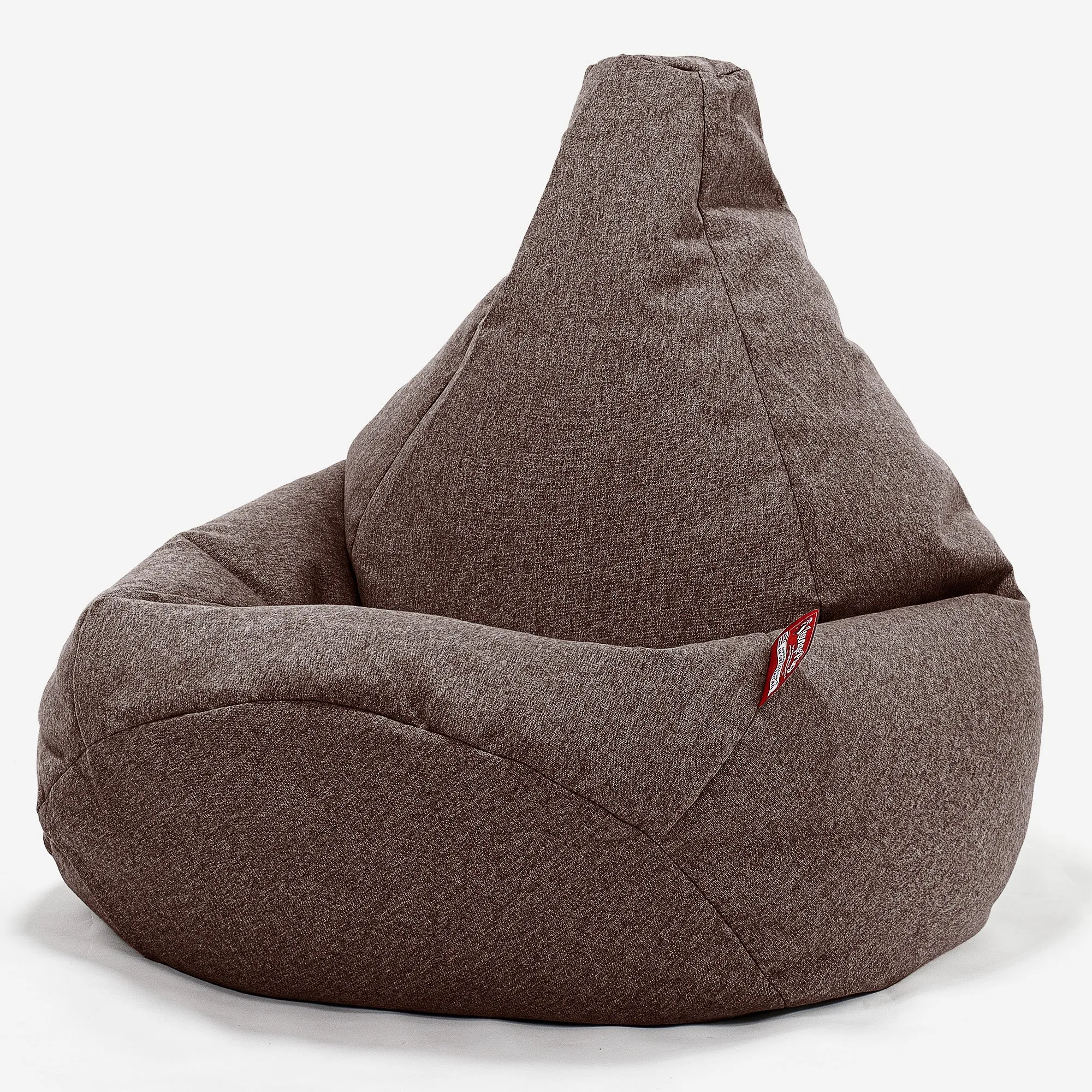 Highback Bean Bag Chair - Interalli Wool Brown