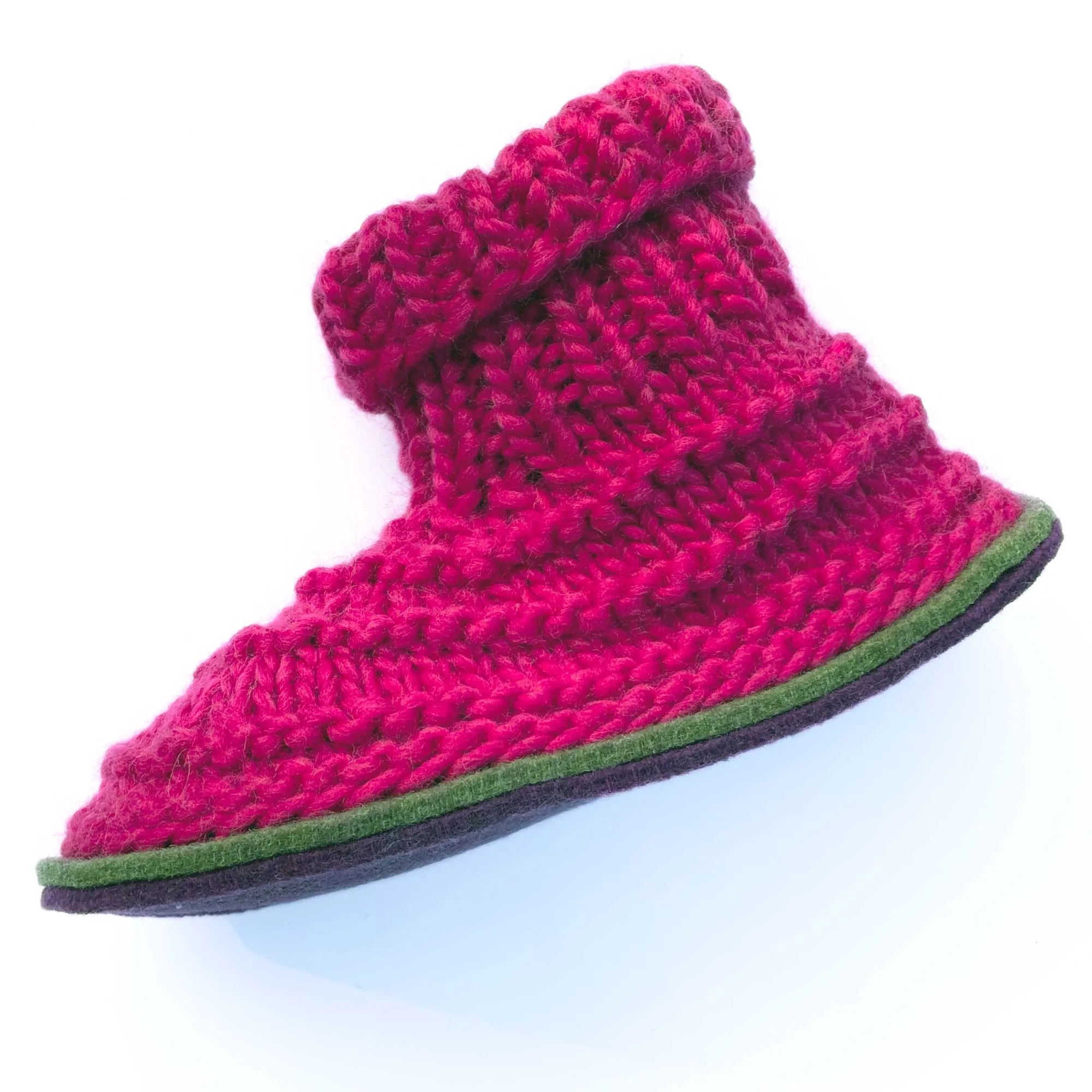 Joe's Toes Snuggly Knitted Slipper Kit with Vinyl soles