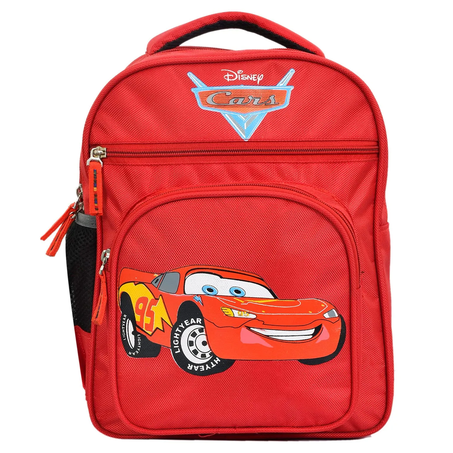 Kuber Industries Fictional Car School Bag | Kids School Bags | Student Bookbag | Spacious School Bag | School Bag for Girls & Boys | School Backpack for Kids | 4 Compartments School Bag | Red