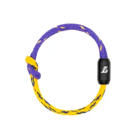 LA Lakers Bracenet Purple & Gold Upcycled Fishing Net Bracelet